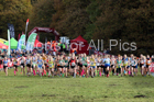 Girls under-13s National Cross Country Relay, Berry Hill Park, Mansfield. Photo:  David T. Hewitson/Sports for All Pics